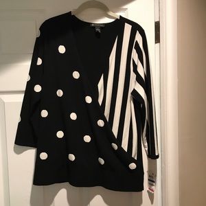 Macy’s INC brand black and white sweater